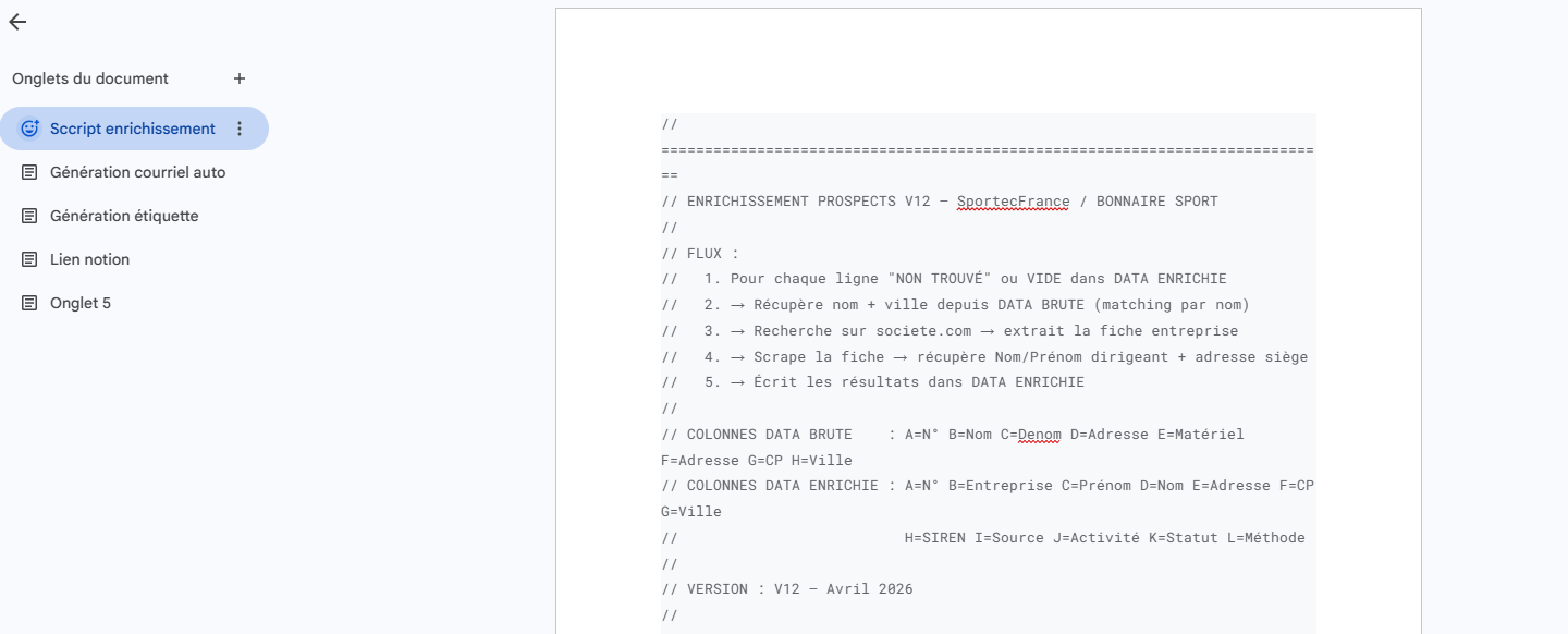 Scripts Google Apps Script